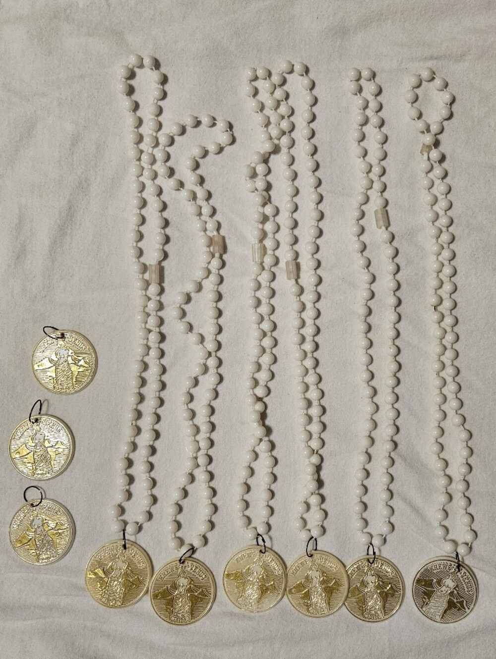 Vintage Krewe of Venus Mardi Gras Necklace Doubloon Lot